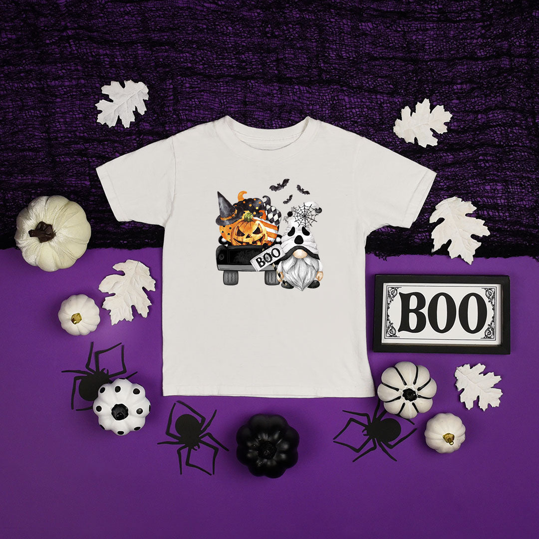 Boo! Ghost Gnome Halloween Iron on fabric heat transfer DTF-34