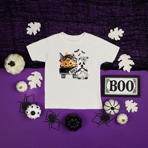 Boo! Ghost Gnome Halloween Iron on fabric heat transfer DTF-34
