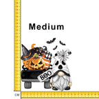 Boo! Ghost Gnome Halloween Iron on fabric heat transfer DTF-34