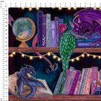 Books and Dragons Fabric