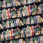 Books and Plants Fabric