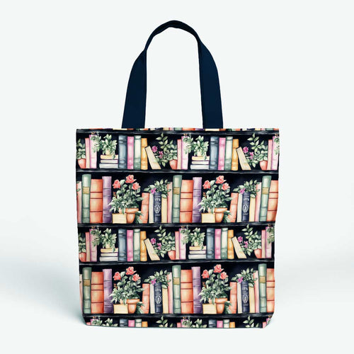 Books and Plants Fabric