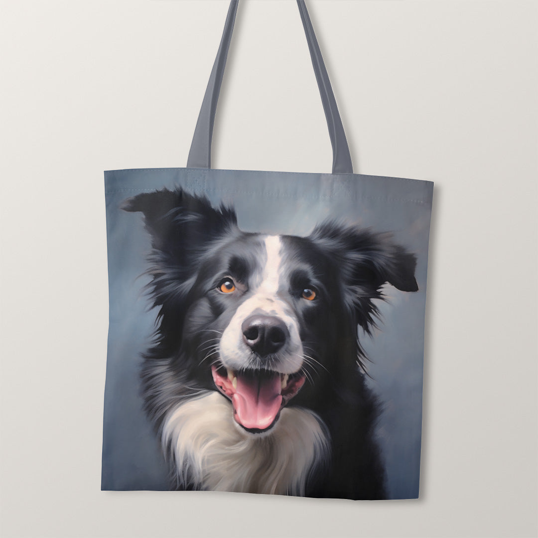 TOTE Border Collie Fabric Bag Panel