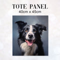 TOTE Border Collie Fabric Bag Panel