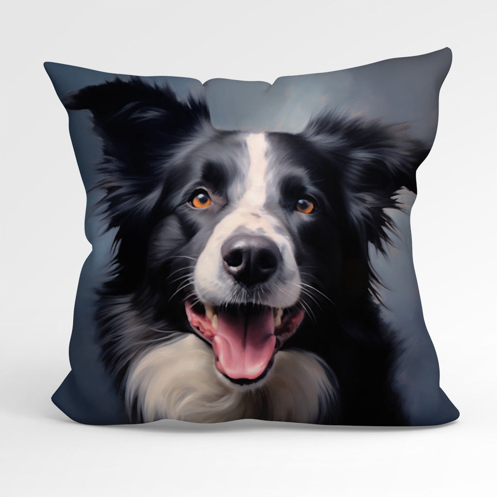 CUSHION Panel Border Collie Dog CP-1178