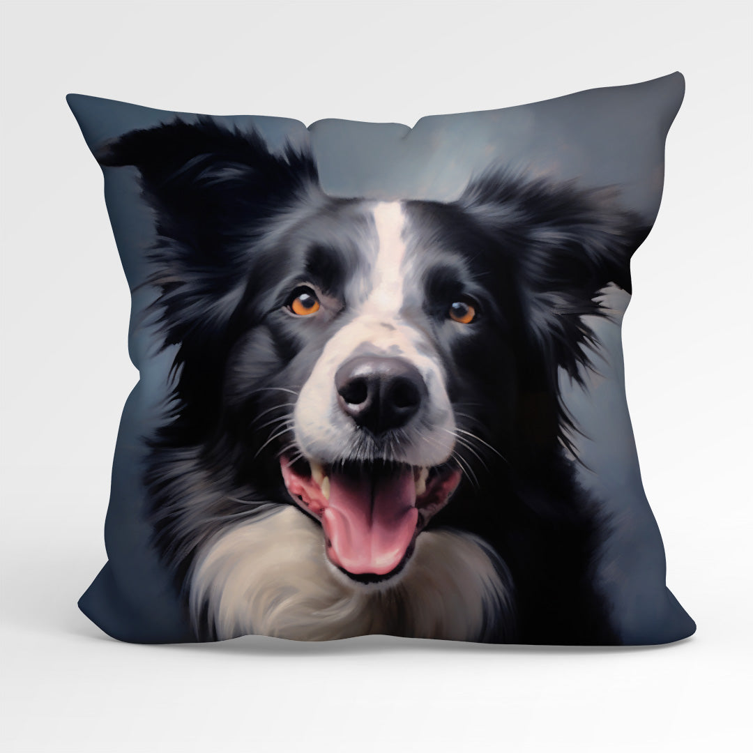 CUSHION Panel Border Collie Dog