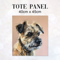 TOTE Border Terrier Beige Fabric Bag Panel TP-157