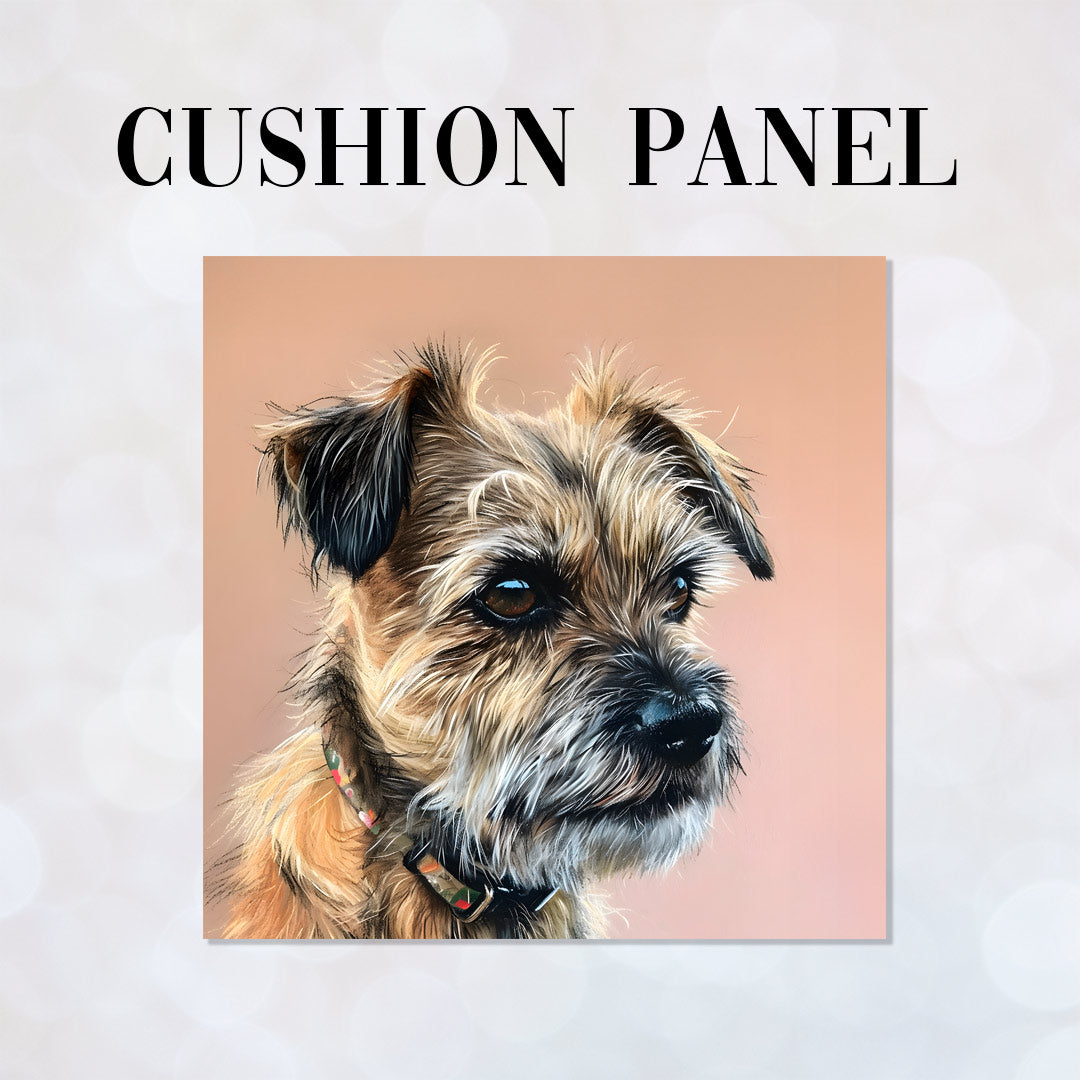 CUSHION Fabric Border Terrier Beige CP-105