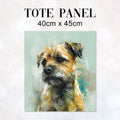 TOTE Border Terrier Mint Fabric Bag Panel TP-155