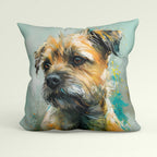 CUSHION Fabric Border Terrier Mint CP-103