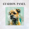 CUSHION Fabric Border Terrier Mint CP-103