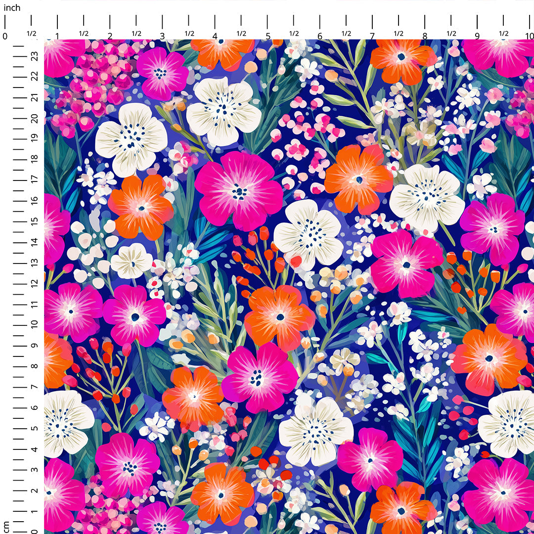 Bright Blossom Meadow Fabric