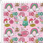 Groovy Pink Christmas Fabric