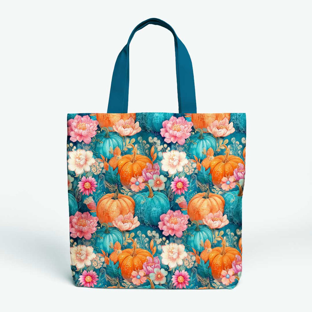 Bright Floral Pumpkins Fabric