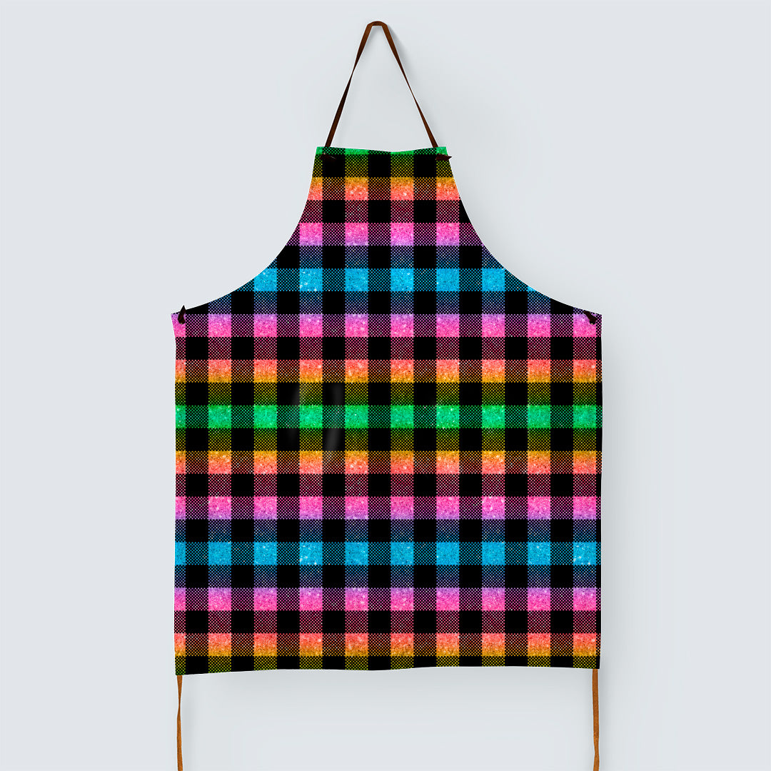 Bright Summer Rainbow Checks Fabric 1457