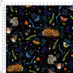 British Wildlife Doodle Fabric