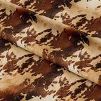 Brown Cow Hide Dark Fabric