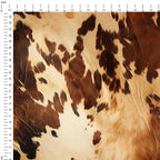 Brown Cow Hide Dark Fabric