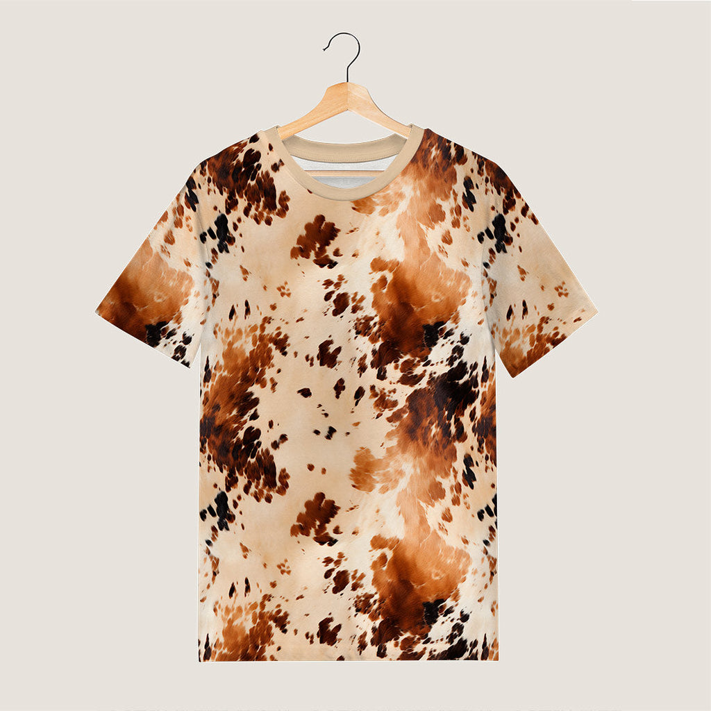 Brown Cow Hide Light Fabric