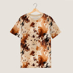 Brown Cow Hide Light Fabric