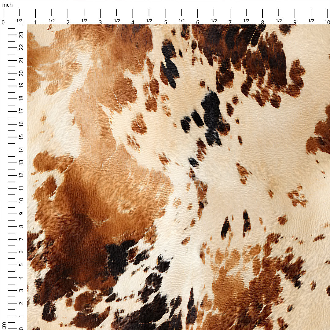 Brown Cow Hide Light Fabric