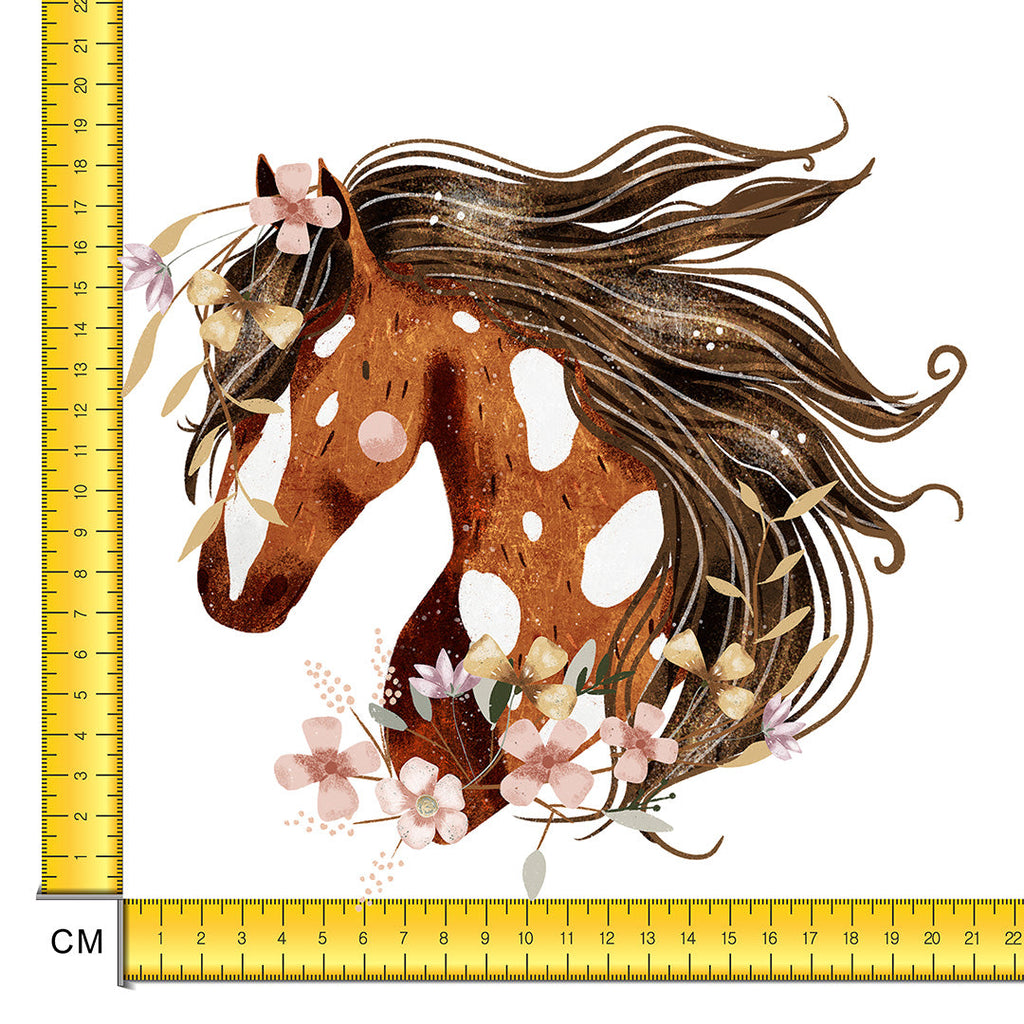 Brown Spring Horse Iron on Fabric Heat Transfer DTF-171