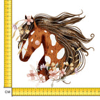 Brown Spring Horse Iron on Fabric Heat Transfer DTF-171