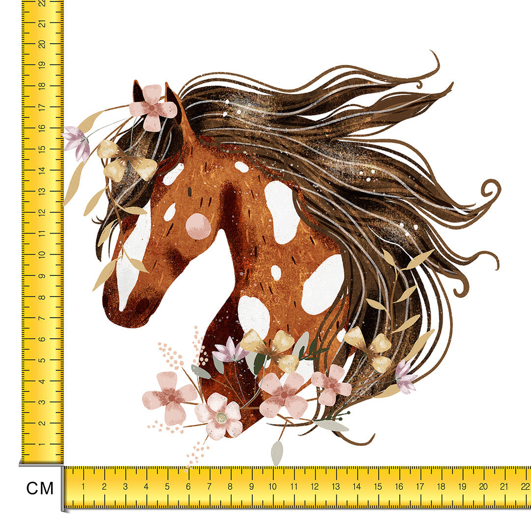 Brown Spring Horse Iron on Fabric Heat Transfer DTF-171