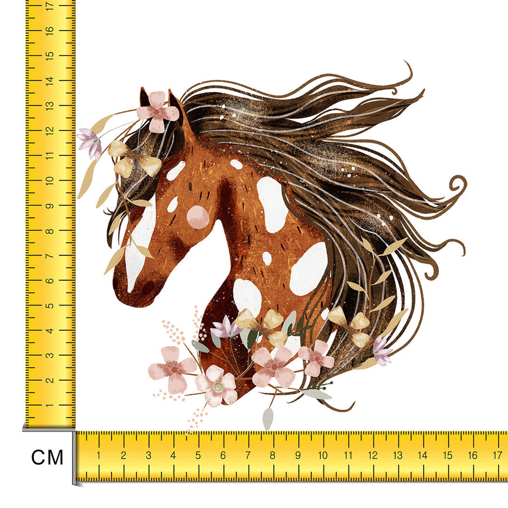 Brown Spring Horse Iron on Fabric Heat Transfer DTF-171