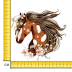 Brown Spring Horse Iron on Fabric Heat Transfer DTF-171
