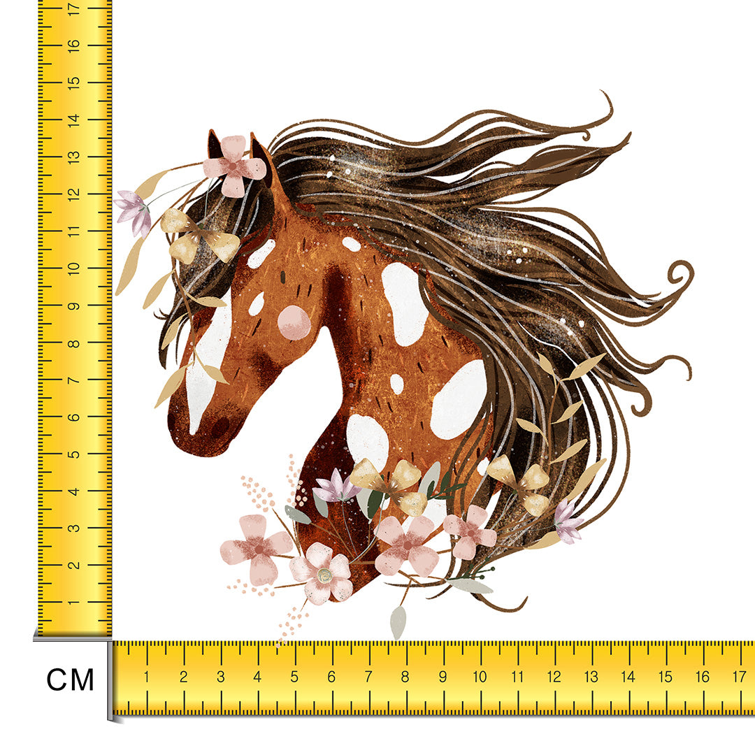 Brown Spring Horse Iron on Fabric Heat Transfer DTF-171