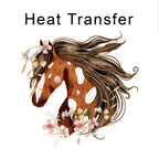 Brown Spring Horse Iron on Fabric Heat Transfer DTF-171