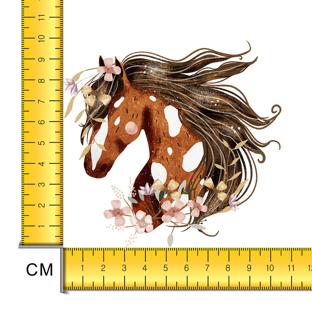 Brown Spring Horse Iron on Fabric Heat Transfer DTF-171