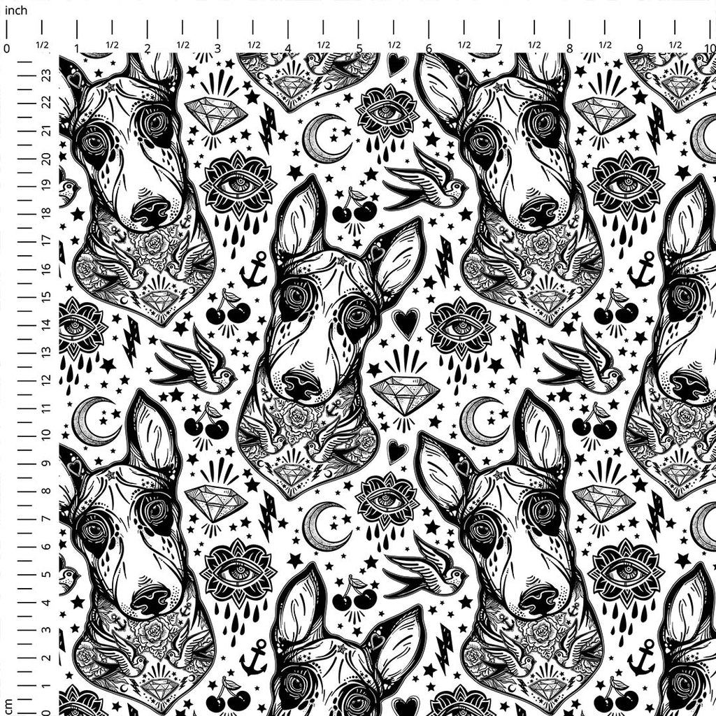 Tattoo Dog Fabric