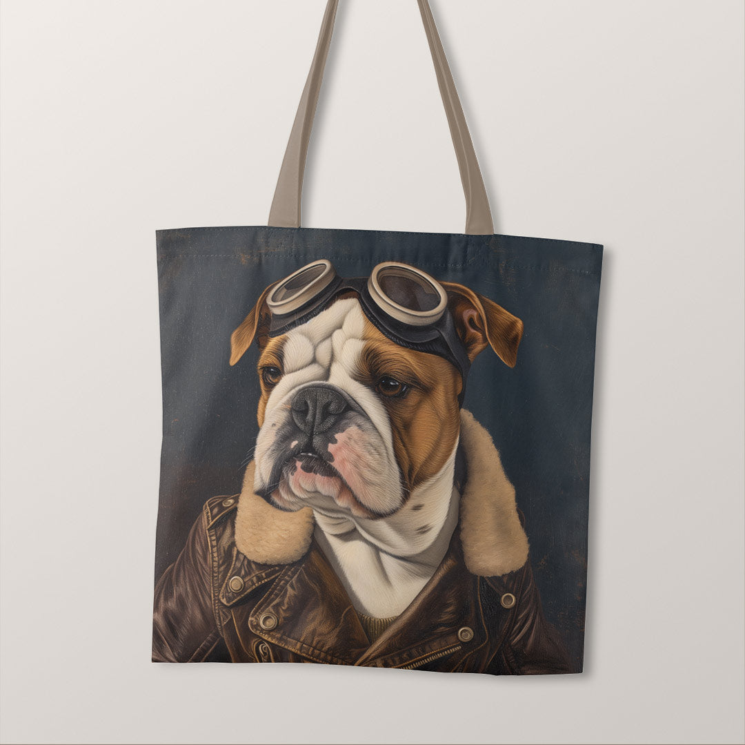 TOTE Fabric Bag Panel Bulldog Pilot TP-279
