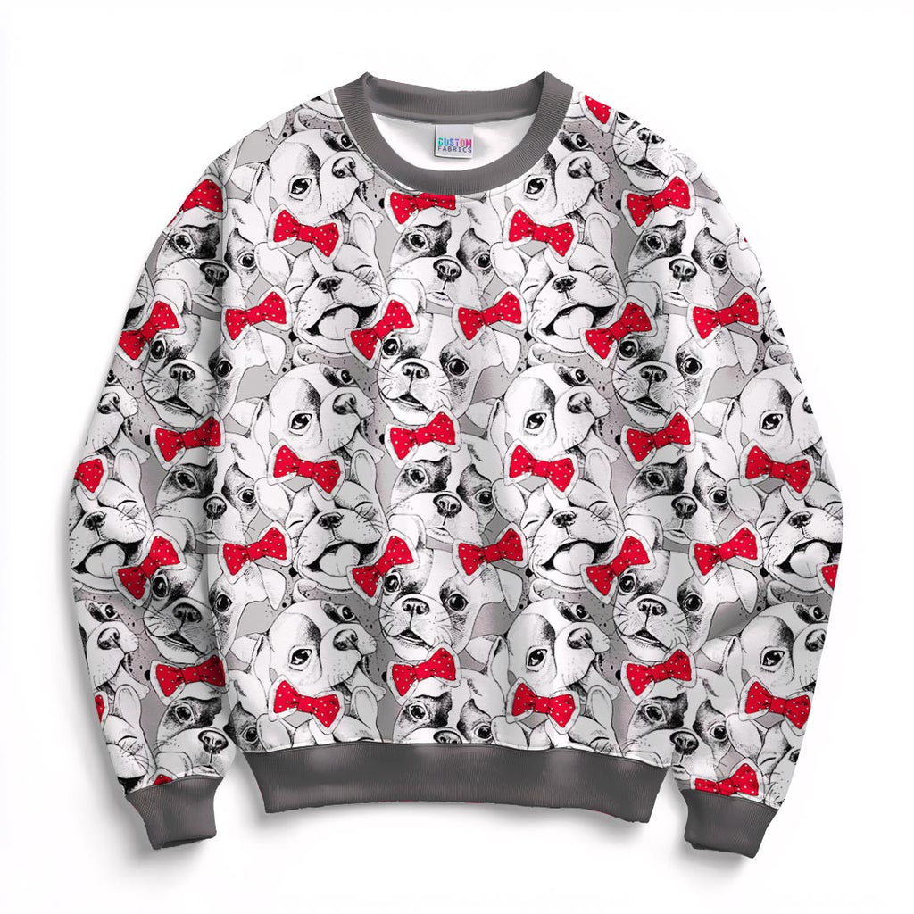 Bulldogs with Bows Fabric