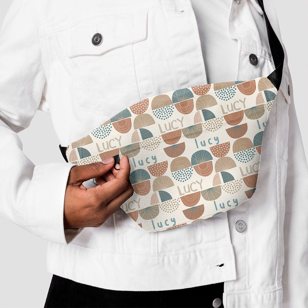 Personalised Retro Shapes Fabric