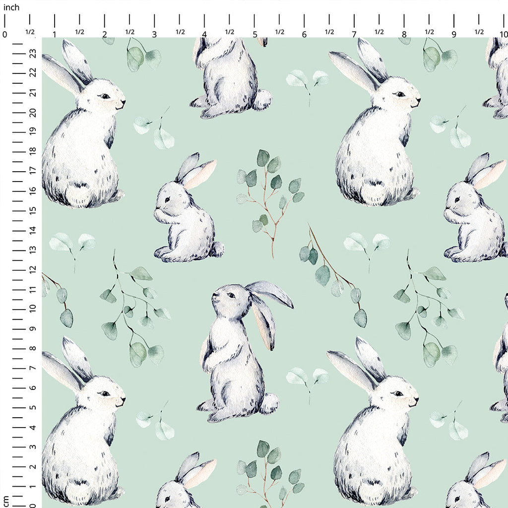 Bunnies Mint, Fabric