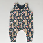 Spring Bunny Dark Blue Fabric