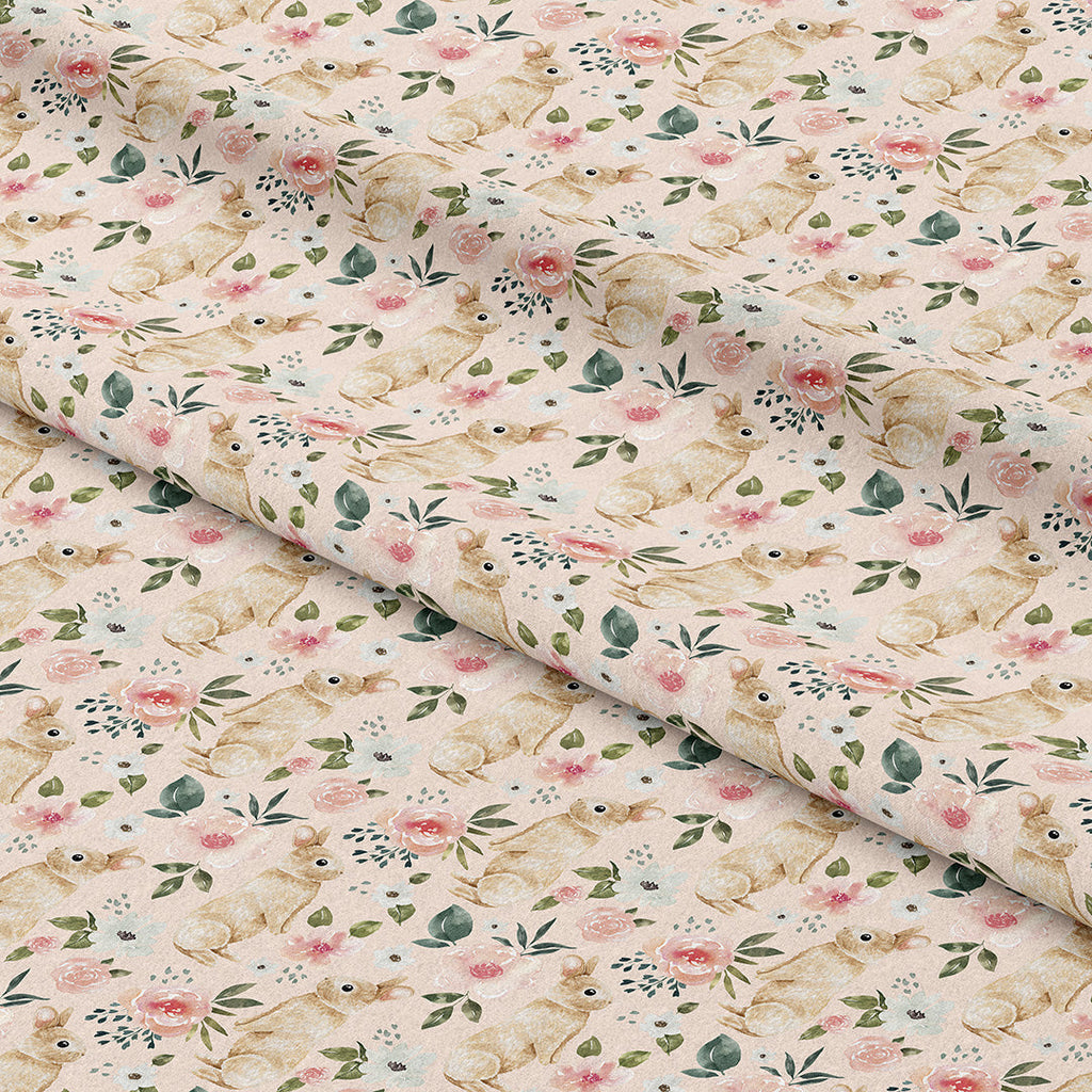 Spring Bunny Pink Fabric