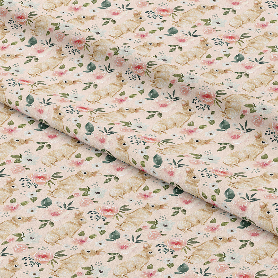 Spring Bunny Pink Fabric