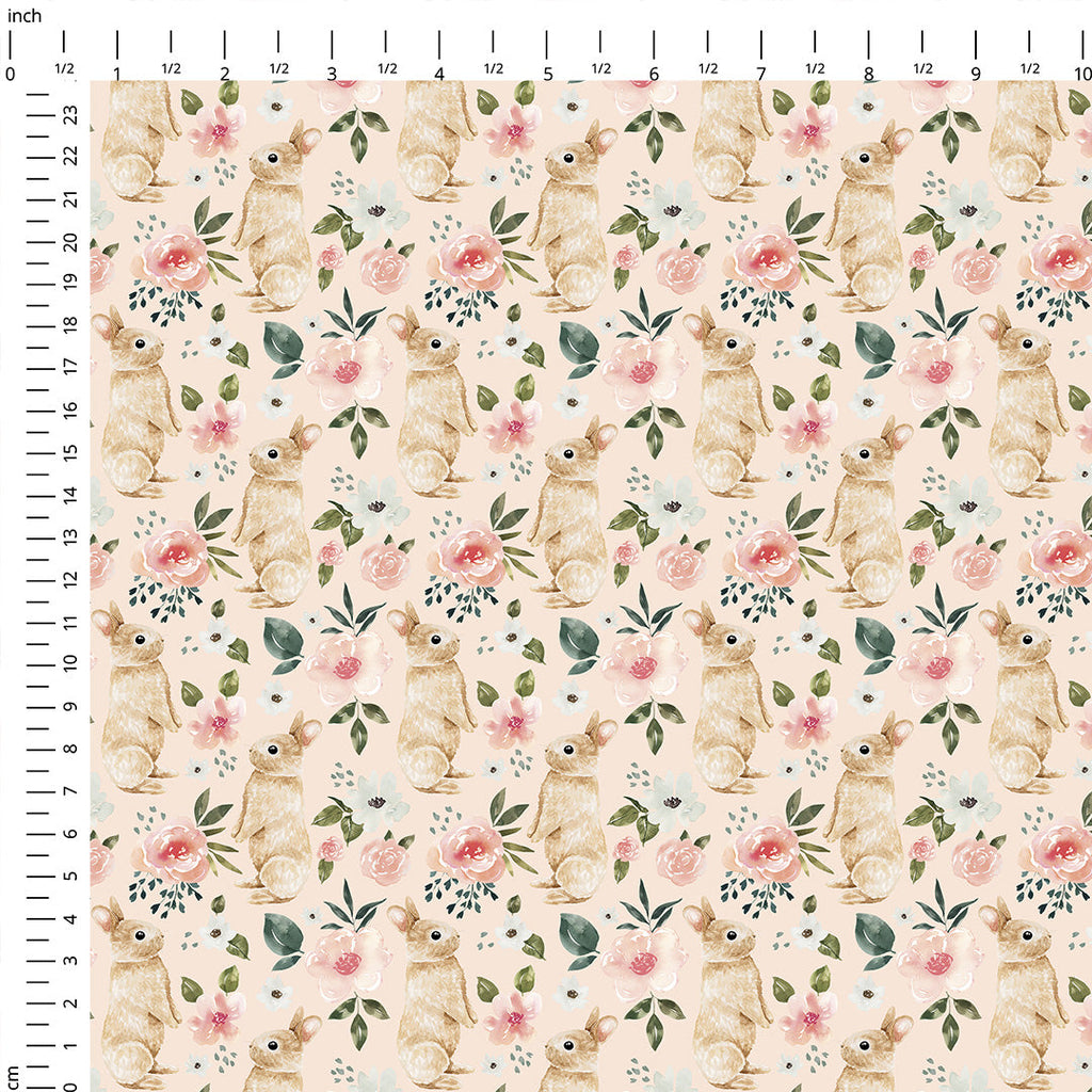 Spring Bunny Pink Fabric