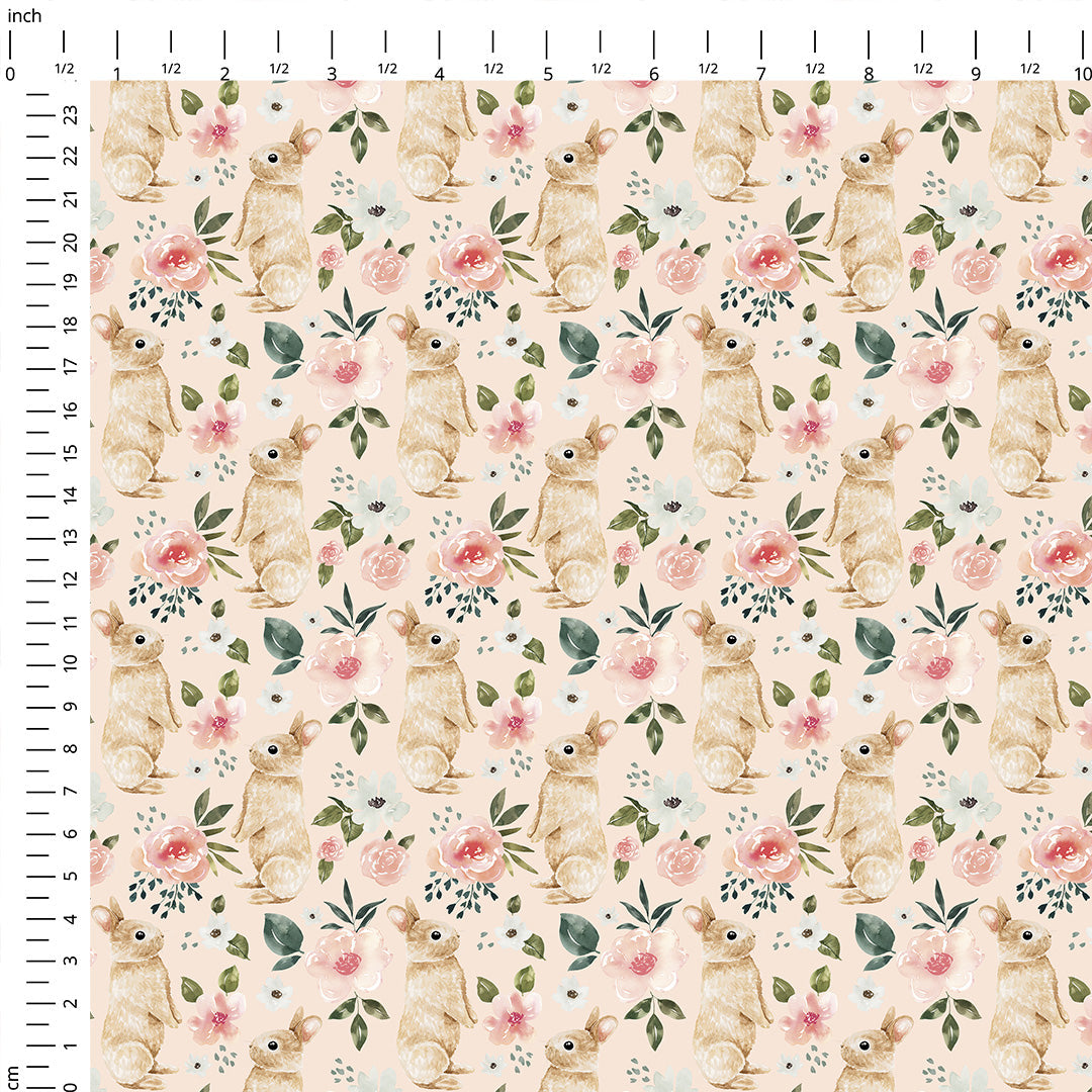 Spring Bunny Pink Fabric