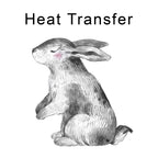 Bunny Grey Iron on Fabric Heat Transfer DTF-123