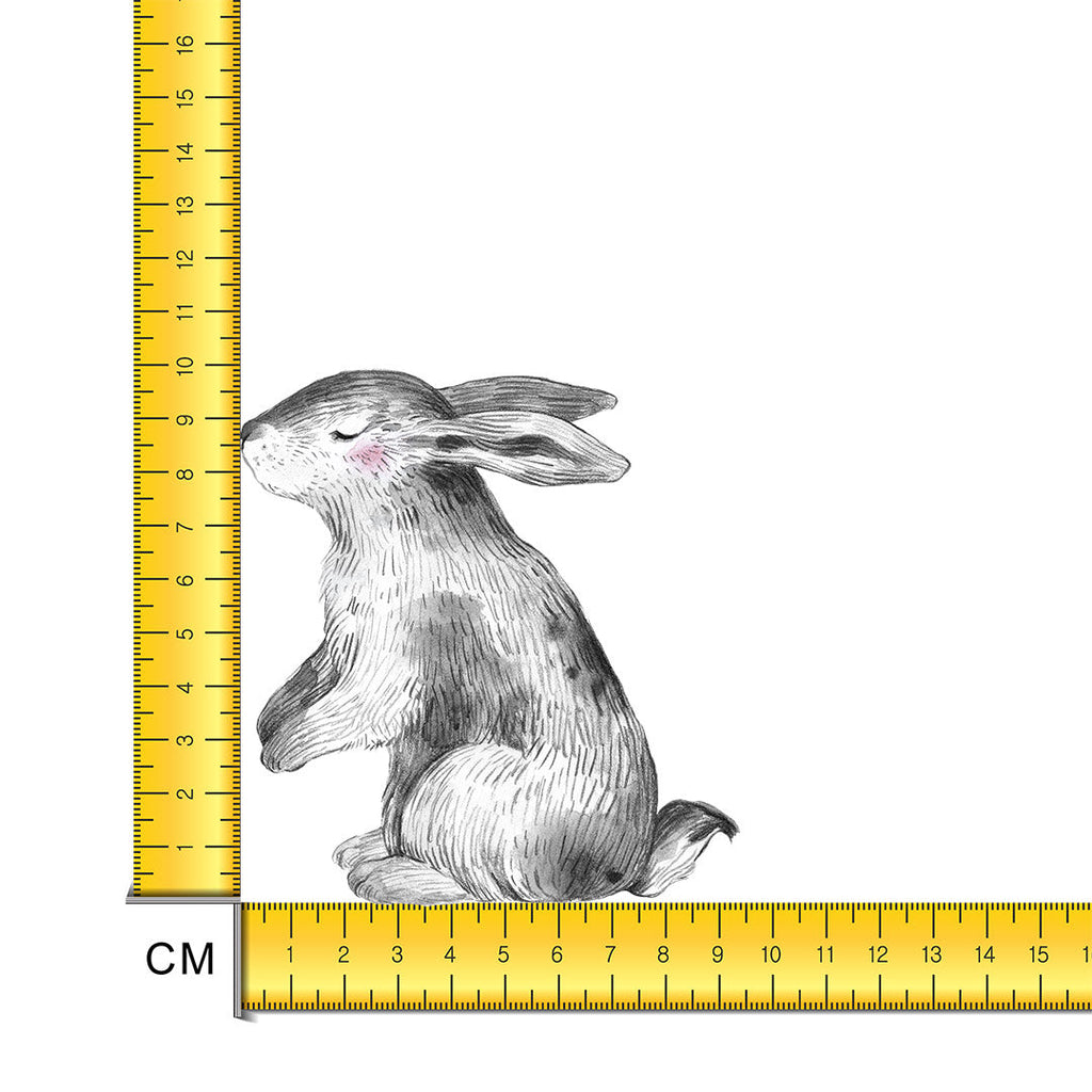 Bunny Grey Iron on Fabric Heat Transfer DTF-123