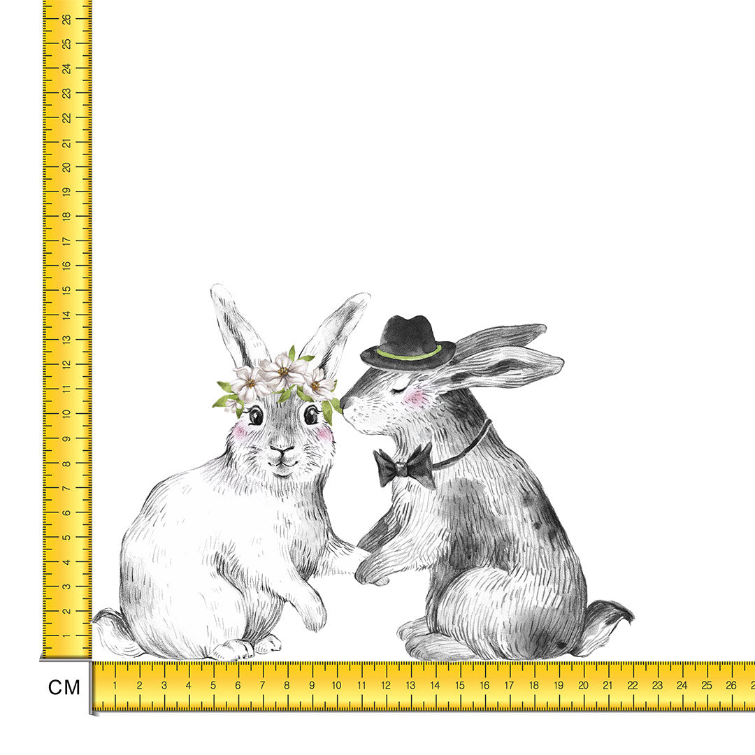 Bunny Love Iron on Fabric Heat Transfer DTF-124