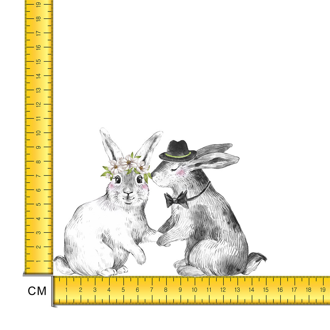 Bunny Love Iron on Fabric Heat Transfer DTF-124