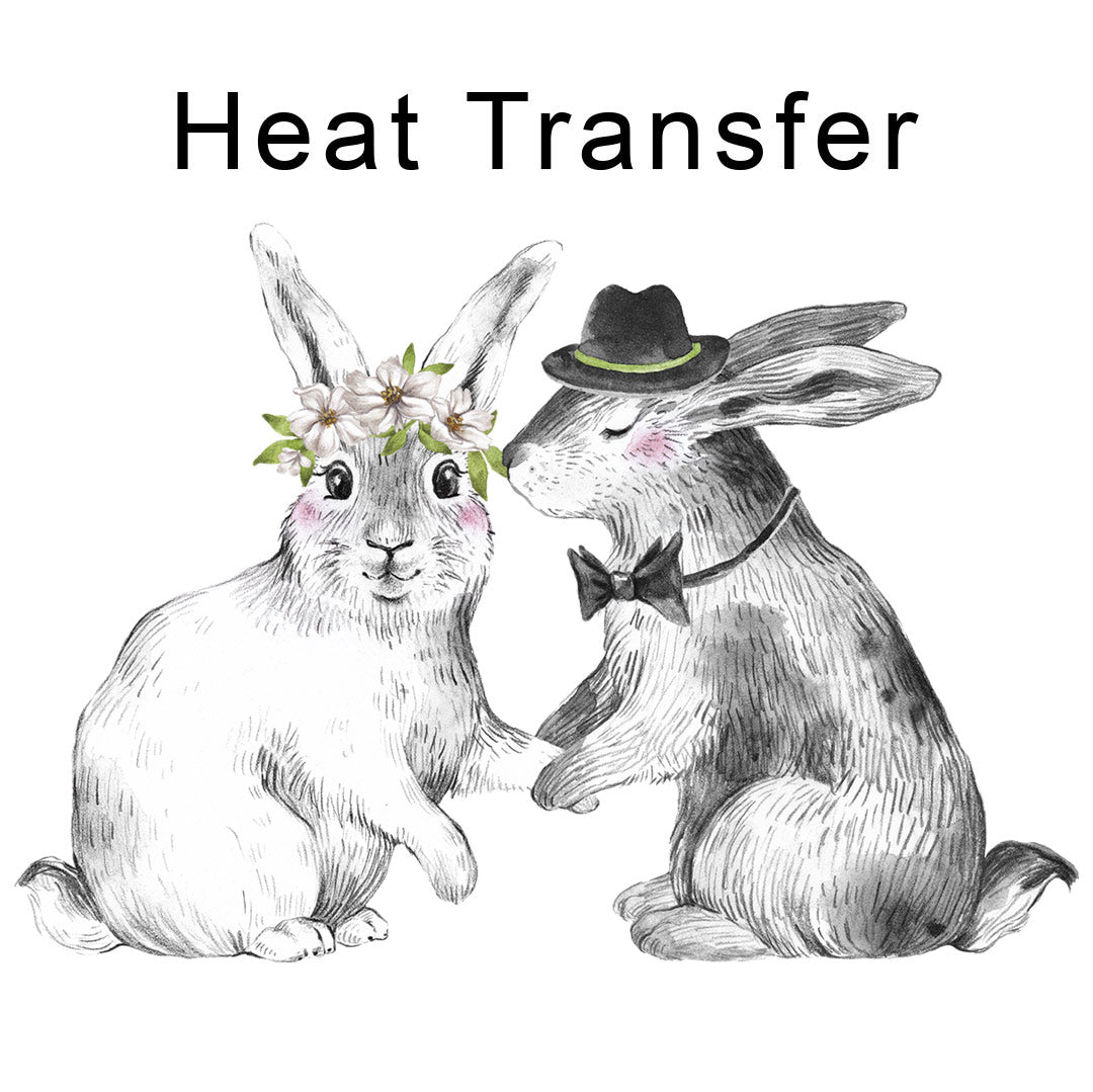 Bunny Love Iron on Fabric Heat Transfer DTF-124