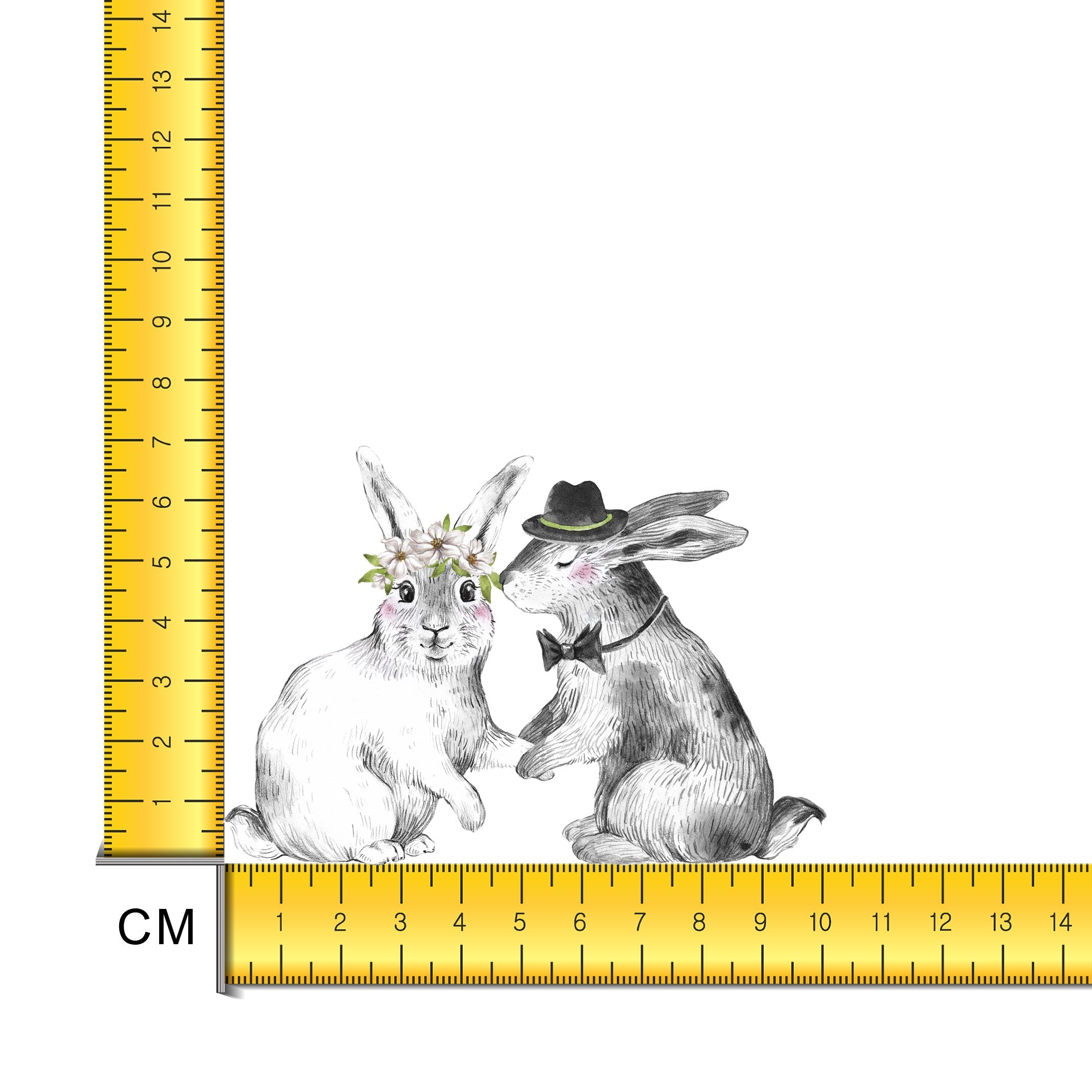 Bunny Love Iron on Fabric Heat Transfer DTF-124