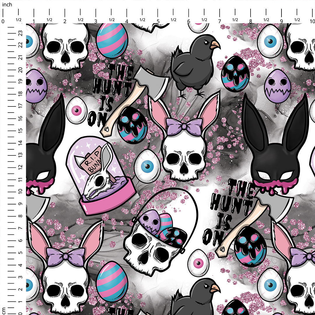 Bunny Skull Fabric